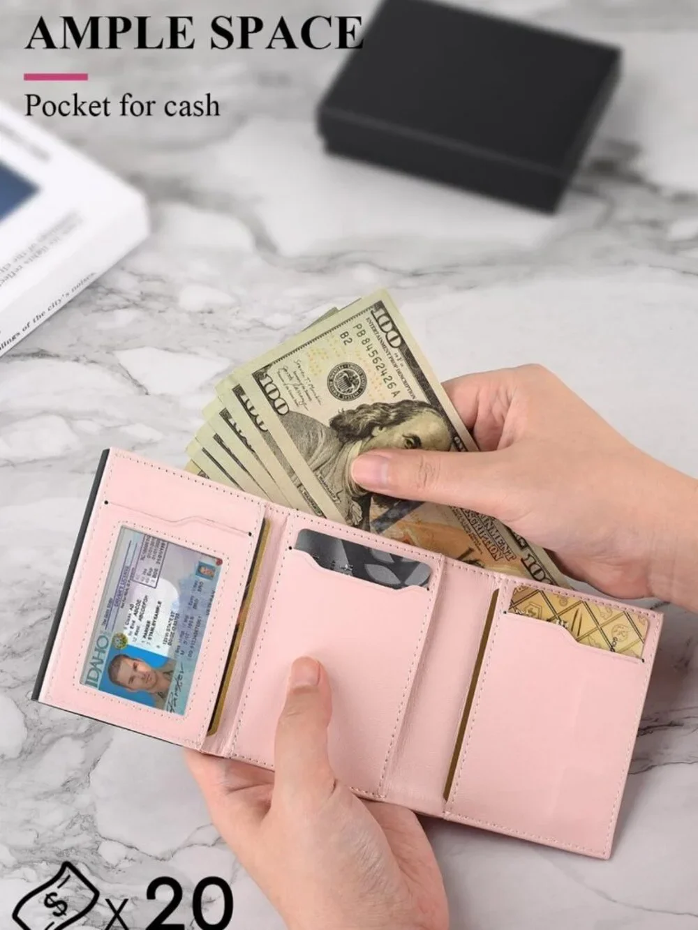Trifold RFID Blocking Wallet for Men | Minimalist Smart Design, Holds 12 Cards